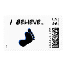 I Believe in Bigfoot postage