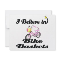 i believe in bike baskets custom invitations