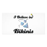 i believe in bikinis custom photo card