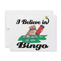i believe in bingo personalized invitation