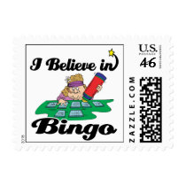 i believe in bingo postage