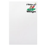 i believe in bingo stationery