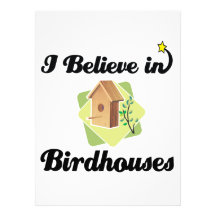 i believe in birdhouses custom invite