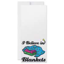 i believe in blankets personalized rack card