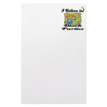 i believe in block parties stationery paper