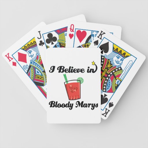 i believe in bloody marys bicycle card decks