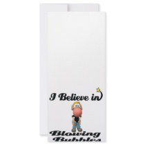 i believe in blowing gum bubbles personalized rack card