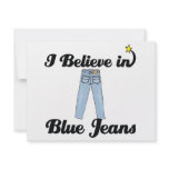 i believe in blue jeans personalized invitations
