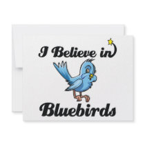 i believe in bluebirds custom invitations
