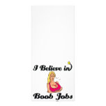i believe in boob jobs rack cards