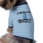 i believe in bottled water doggie tee shirt