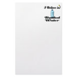 i believe in bottled water stationery