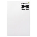 i believe in bow ties custom stationery
