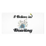 i believe in bowling personalized photo card