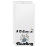 i believe in bowling rack card design