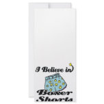 i believe in boxer shorts personalized rack card