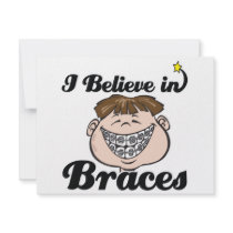 i believe in braces personalized announcements