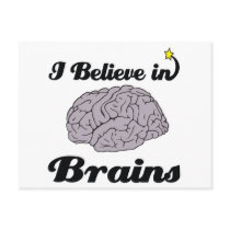 i believe in brains postcards