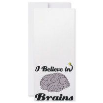 i believe in brains customized rack card