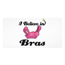i believe in bras photo card