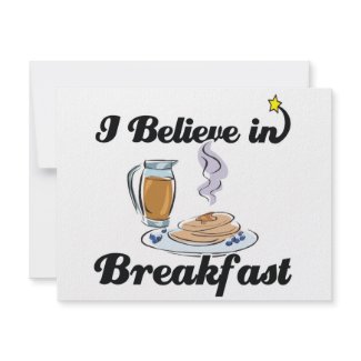 i believe in breakfast invitation