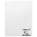 i believe in breakfast letterhead