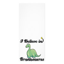 i believe in brontosaurus customized rack card