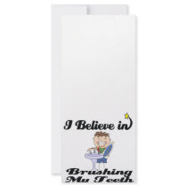 i believe in brushing my teeth boy personalized rack card