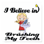 i believe in brushing my teeth girl posters