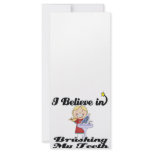 i believe in brushing my teeth girl custom rack card
