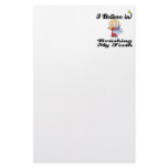 i believe in brushing my teeth girl custom stationery