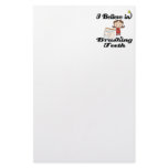 i believe in brushing teeth custom stationery