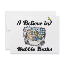 i believe in bubble baths personalized invite