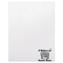 i believe in bubble baths customized letterhead