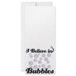 i believe in bubbles personalized rack card