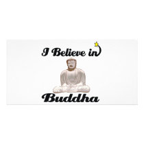 i believe in buddha photo greeting card