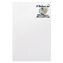 i believe in bungee jumping customized stationery