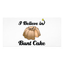 i believe in bunt cake custom photo card