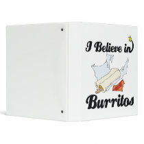 i believe in burritos vinyl binder