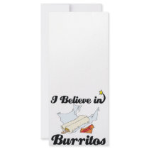 i believe in burritos rack card