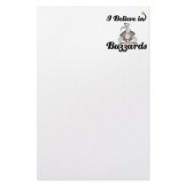 i believe in buzzards stationery design