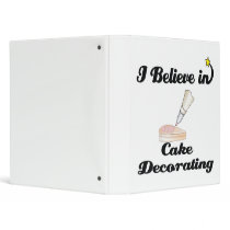 i believe in cake decorating 3 ring binder