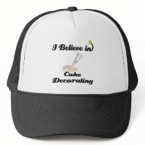 i believe in cake decorating mesh hat