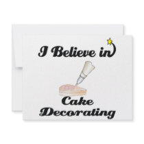 i believe in cake decorating personalized announcements