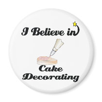 i believe in cake decorating fridge magnets