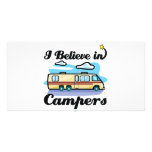 i believe in campers personalized photo card