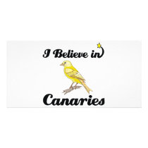 i believe in canaries custom photo card