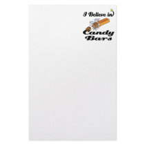 i believe in candy bars custom stationery