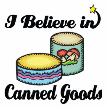 i believe in canned goods photo sculptures