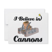 i believe in cannons custom invitation